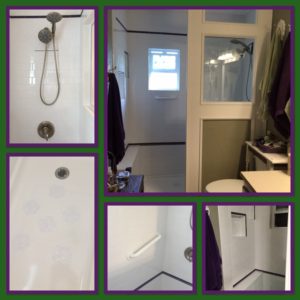 subway tile, master bath