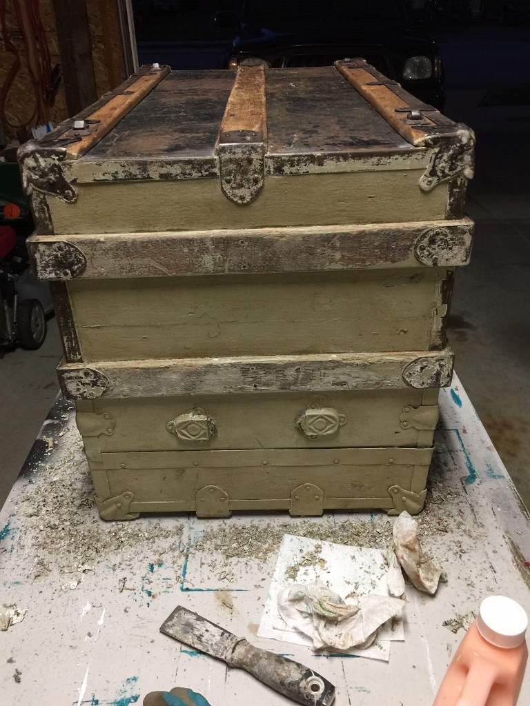 DIY: Refinishing An Antique Trunk 