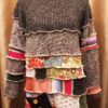 Upcycled Brown Sweater Boho Dress