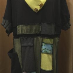 Upcycled Black T-Shirt Patchwork Dress/Tunic