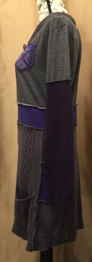 Upcycled Purple/Grey Dress - Image 2