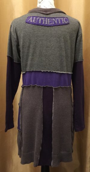 Upcycled Purple/Grey Dress - Image 3