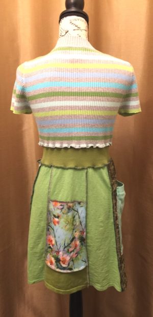 Upcycled Stripe Bodice Dress - Image 3