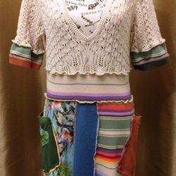 Upcycled Cream Bodice Dress