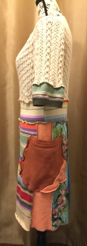 Upcycled Cream Bodice Dress - Image 2