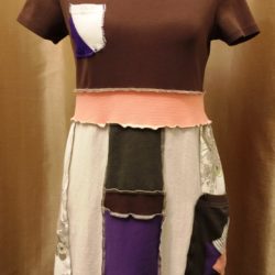 Upcycled Brown Top T-shirt Dress