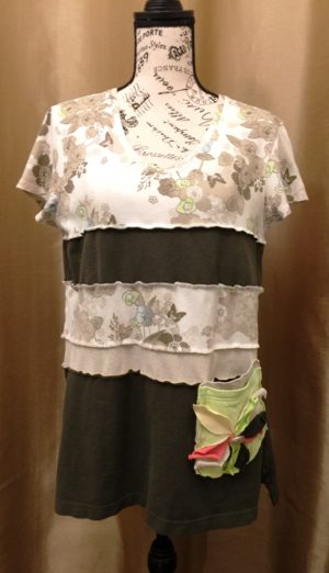 Upcycled Floral T-shirt Tunic