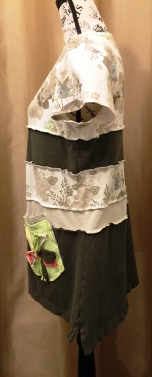 Upcycled Floral T-shirt Tunic - Image 2