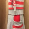 Upcycled Grey/Red Stripe Dress - Image 2