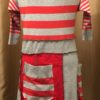 Upcycled Grey/Red Stripe Dress - Image 3