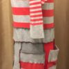 Upcycled Grey/Red Stripe Dress - Image 4