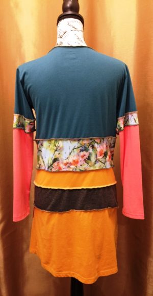 Upcycled Teal Bodice Dress - Image 3