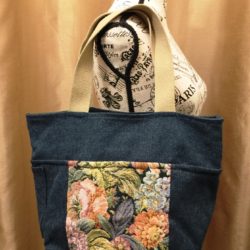 Tapestry & Denim look Lunch Bag