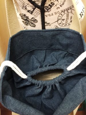 Tapestry & Denim look Lunch Bag - Image 3