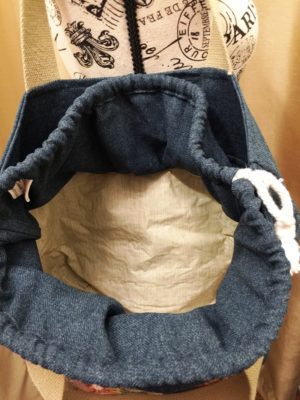 Tapestry & Denim look Lunch Bag - Image 2