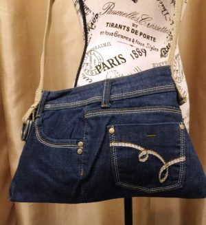 Dark Denim Crossbody Purse - Image 5