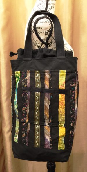 Black Stripe Lunch Bag
