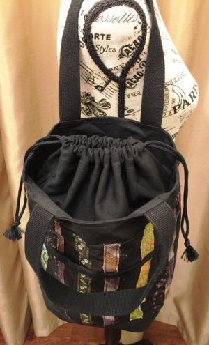 Black Stripe Lunch Bag - Image 2