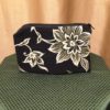Black & Cream Floral Makeup Bag