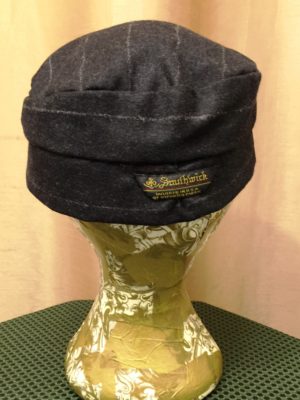 Black Pinstripe Suit Newsboy Hat - Image 8
