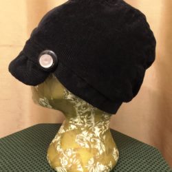 Black Corduroy Cloche