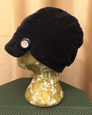 Black Corduroy Cloche
