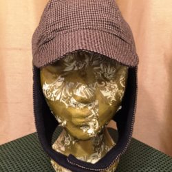Black & Brown Checked Ear Flap Hat