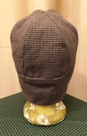 Black & Brown Checked Ear Flap Hat - Image 4