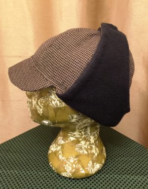 Black & Brown Checked Ear Flap Hat - Image 6