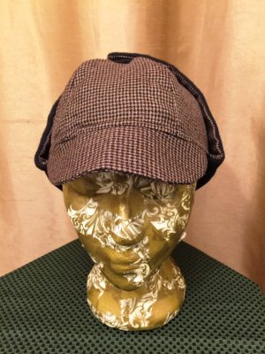 Black & Brown Checked Ear Flap Hat - Image 7