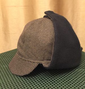 Black & Brown Checked Ear Flap Hat - Image 8