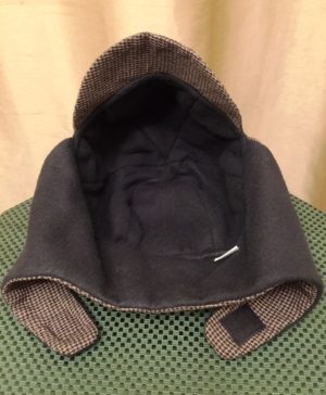 Black & Brown Checked Ear Flap Hat - Image 9