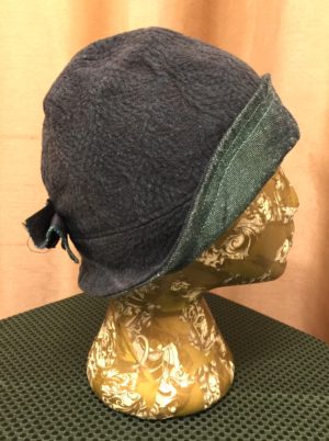 Bluegreen & Black Cloche