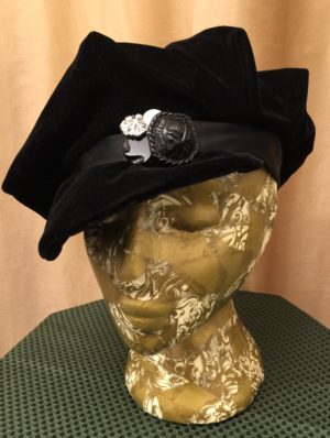Black Velvet Hat - Image 3