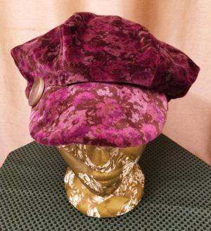 Wine & Brown Floral Hat