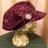 Wine & Brown Floral Hat - Image 2