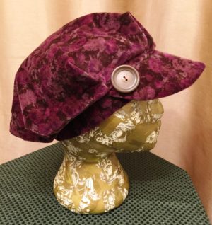 Wine & Brown Floral Hat - Image 2