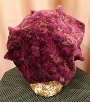 Wine & Brown Floral Hat - Image 3