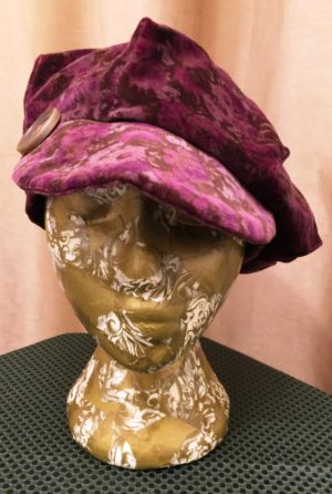 Wine & Brown Floral Hat - Image 5