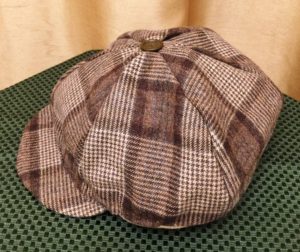 Brown Checked Suit Newsboy Hat - Image 3