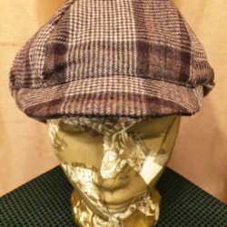 Brown Checked Suit Newsboy Hat