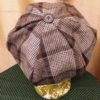 Brown Checked Suit Newsboy Hat - Image 5
