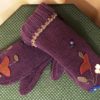 Purple Knit Mittens
