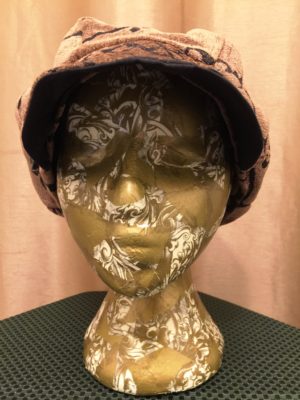 Brown & Black Velvet Newsboy Hat - Image 3