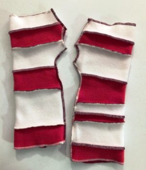 Candy Cane Fingerless Gloves/Wrist Warmers - Image 2