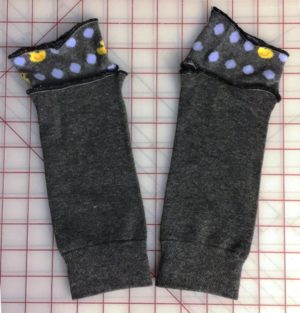 Duck Grey Fingerless Gloves/Wrist Warmers - Image 2