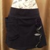 Black Skirt with Purple Flower