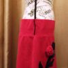 Red Knit Skirt with Roses - Image 3