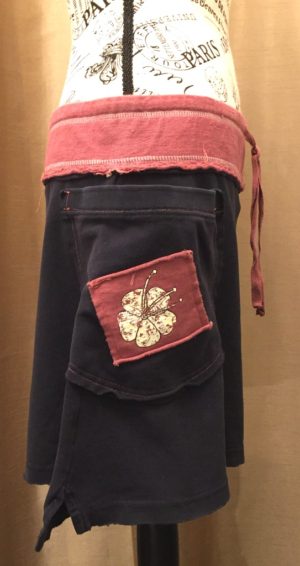 Black Skirt with Rose Colored Waistband - Image 2