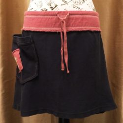 Black Skirt with Rose Colored Waistband